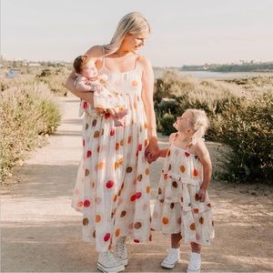 Pink Chicken Multicolor Polka Dot Dresses